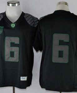 Ducks #6 Charles Nelson Blackout Limited Stitched NCAA Jersey