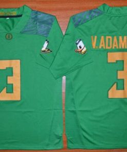 Ducks #3 Vernon Adams Jr. Green Stitched NCAA Jersey