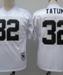 Mitchell and Ness Raiders #32 Jack Tatum White Stitched Throwback NFL Jersey