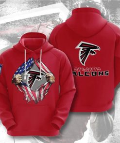 Men's Atlanta Falcons Red 3D Trending T-Shirt NFL Hoodie