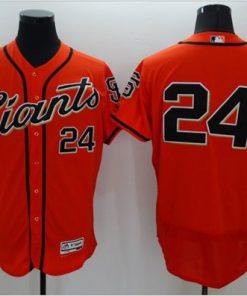 Giants #24 Willie Mays Orange Flexbase Authentic Collection Stitched MLB Jersey