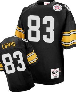 Mitchell And Ness Steelers #83 Louis Lipps Black Stitched NFL Jersey