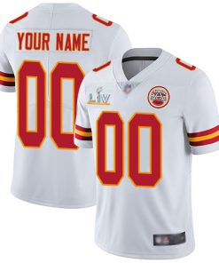 Men's Kansas City Chiefs ACTIVE PLAYER Custom White 2021 Super Bowl LV Limited Stitched NFL Jersey