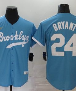 Men's Los Angeles Dodgers Blue #24 Kobe Bryant Throwback Cool Base Stitched MLB Jersey