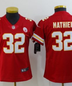 Women's Kansas City Chiefs #32 Tyrann Mathieu Red Vapor Untouchable Limited Stitched NFL Jersey(Run Small)