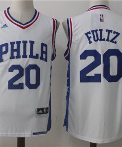 Men's Philadelphia 76ers #20 Fultz White Stitched NBA Jersey