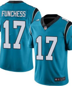 Nike Panthers #17 Devin Funchess Blue Men's Stitched NFL Limited Rush Jersey