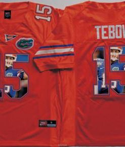 Gators #15 Tim Tebow Orange Player Fashion Stitched NCAA Jersey