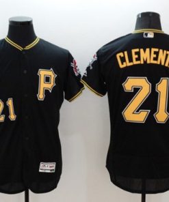 Pirates #21 Roberto Clemente Black Flexbase Authentic Collection Stitched MLB Jersey