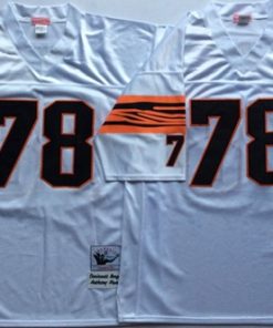 Mitchell And Ness Bengals #78 Anthony Munoz White Throwback Stitched NFL Jersey