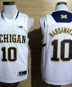 Wolverines #10 Tim Hardaway Jr. White Basketball Stitched NCAA Jersey