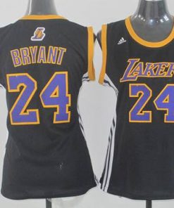 Lakers #24 Kobe Bryant Black Women Fashion Stitched NBA Jersey