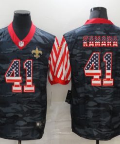 Men's New Orleans Saints #41 Alvin Kamara 2020 Camo USA Flag Limited Stitched NFL Jersey