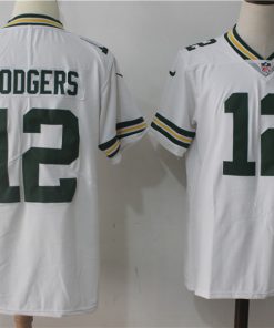 Men's Nike Green Bay Packers #12 Aaron Rodgers White Stitched NFL Vapor Untouchable Limited Jersey