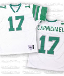 Mitchell And Ness Eagles #17 Harold Carmichael White Stitched Throwback NFL Jersey