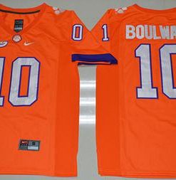 Tigers #10 Ben Boulware Orange Limited Stitched NCAA Jersey