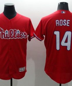 Phillies #14 Pete Rose Red Flexbase Authentic Collection Stitched MLB Jersey