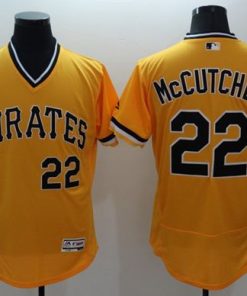 Pirates #22 Andrew McCutchen Gold Flexbase Authentic Collection Cooperstown Stitched MLB Jersey