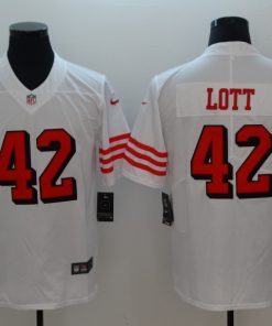 Men's San Francisco 49ers #42 Ronnie Lott Nike White Color Rush Vapor Untouchable Limited Stitched NFL Jersey