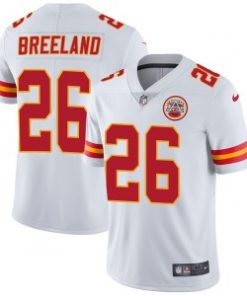 Men's Kansas City Chiefs #26 Bashaud Breeland White Vapor Untouchable Limited Stitched NFL Jersey
