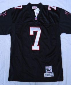 Mitchell And Ness Falcons #7 Michael Vick Black Throwback Stitched NFL Jersey