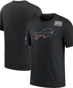 Men's Buffalo Bills 2020 Black Sideline Crucial Catch Performance NFL T-Shirt