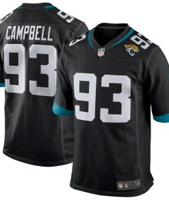 Men's Jacksonville Jaguars #93 Calais Campbell Stitched Black NFL Jersey