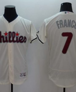Phillies #7 Maikel Franco Cream Fashion Stars & Stripes Flexbase Authentic Stitched MLB Jersey