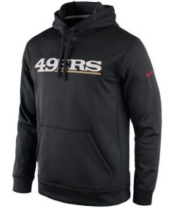 Men's San Francisco 49ers Nike Black KO Wordmark Essential Performance Hooodie