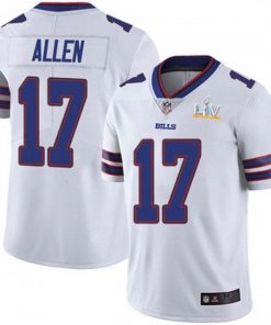 Men's Buffalo Bills #17 Josh Allen White 2021 Super Bowl LV Stitched NFL Jersey