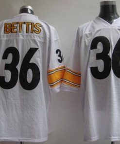 Mitchell & Ness Steelers #36 Jerome Bettis White Stitched Throwback NFL Jersey