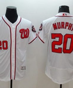 Nationals #20 Daniel Murphy White Flexbase Authentic Collection Stitched MLB Jersey