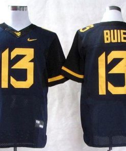 Mountaineers #13 Andrew Buie Navy Blue Stitched NCAA Jersey