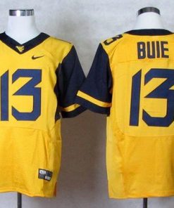 Mountaineers #13 Andrew Buie Gold Stitched NCAA Jersey