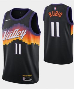 Men's Phoenix Suns #11 Ricky Rubio Black City Edition New Uniform 2020-21 Stitched NBA Jersey