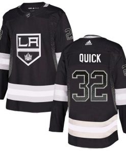 Men's Los Angeles Kings #32 Jonathan Quick Black Drift Fashion Stitched NHL Jersey