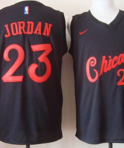 Men's Nike Chicago Bulls #23 Michael Jordan New Black Fashion Stitched NBA Jersey