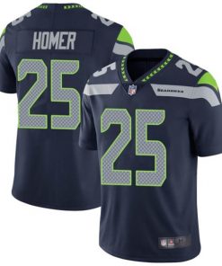 Men's Seattle Seahawks #25 Travis Homer Navy Vapor Untouchable Limited Stitched NFL Jersey