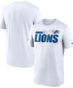 Men's Detroit Lions 2020 White Sideline Impact Legend Performance NFL T-Shirt