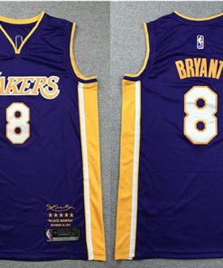 Men's Los Angeles Lakers #8 Kobe Bryant Purple Stitched NBA Jersey