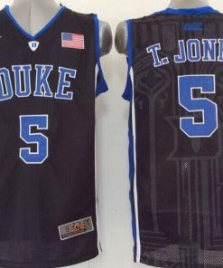 Blue Devils #5 Tyus Jones Black Basketball Stitched NCAA Jersey