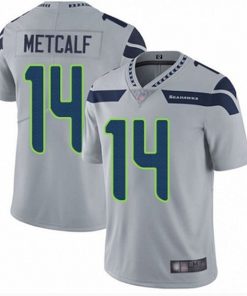 Men's Seattle Seahawks #14 D.K. Metcalf Gray Vapor Untouchable Limited Stitched NFL Jersey