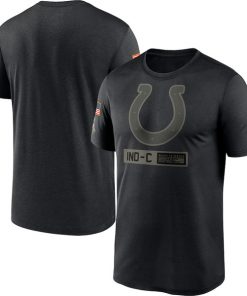 Men's Indianapolis Colts 2020 Black Salute To Service Performance NFL T-Shirt