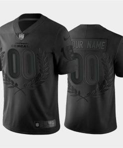Men's Cincinnati Bengals Customized Black MVP Limited Stitched Jersey