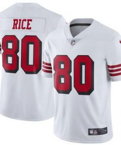 Men's San Francisco 49ers #80 Jerry Rice Nike White Color Rush Vapor Untouchable Limited Stitched NFL Jersey