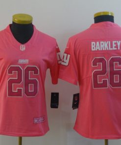 Women's New York Giants #26 Saquon Barkley Pink Vapor Untouchable Limited Stitched NFL Jersey(Run Small)