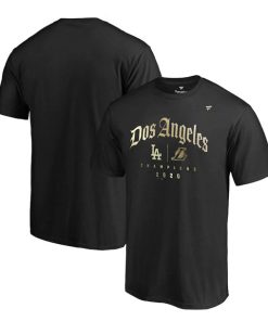 Los Angeles Lakers Blcak 2020 Dual City Champions Dos Angeles Big & Tall T-Shirt