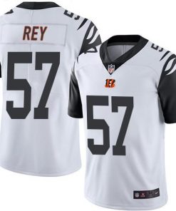 Nike Bengals #57 Vincent Rey White Men's Stitched NFL Limited Rush Jersey