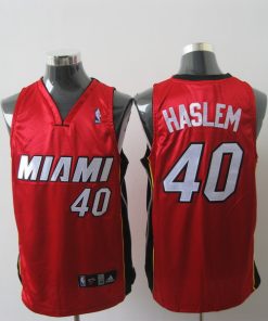 Heat #40 Udonis Haslem Red Stitched NBA Jersey