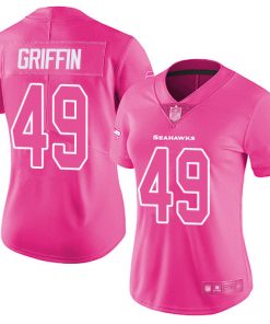 Women's Seattle Seahawks #49 Shaquem Griffin  Pink Vapor Untouchable Limited Stitched NFL Jersey